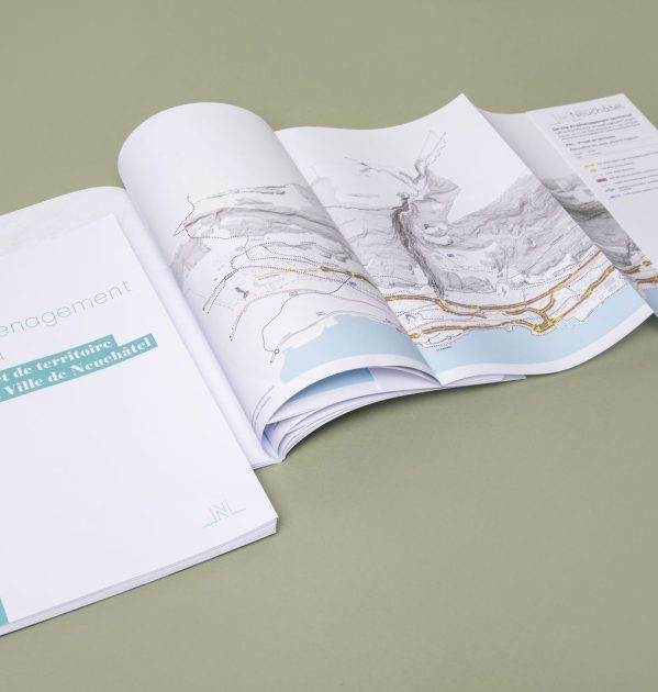 Brochure thermocollée avec plan